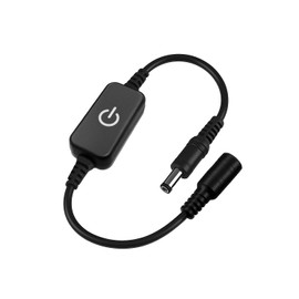 Arotelicht Touch LED Dimmer 12/24V - Capacitive Touch Technology, Flicker-Free & 6A Max Load, for COB SMD LED Strip & (Switch/Dimming Function) Continuous Dimming Controller for LED Strip, Black