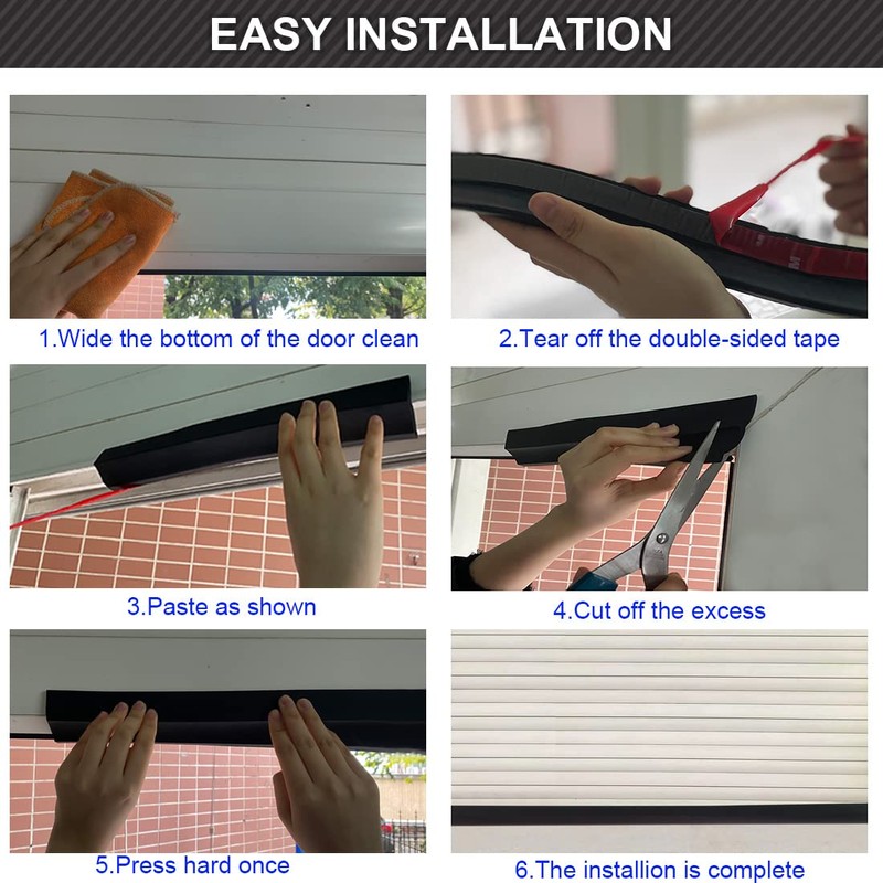 Universal Garage Door Threshold Seals Bottom Rubber Replacement, weatherproofing Garage