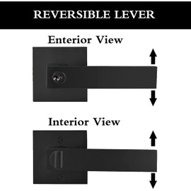 Cerradura de Manija, Cerradura de Manija de Puerta, Manijas de Bloqueo de Puerta de Privacidad, Cerradura de puerta con llave para entrada, acceso, baño, oficina, dormitorio, entrada delantera