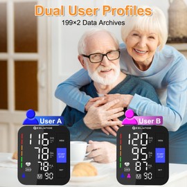 Blood Pressure Monitors for Home Use, 8-17'' & 12-21'' XL Cuff Blood Pressure Monitor, Upper Arm Blood Pressure Machine with 2×199 Sets & 6'' Large Backlit LED Display (2 Cuffs)