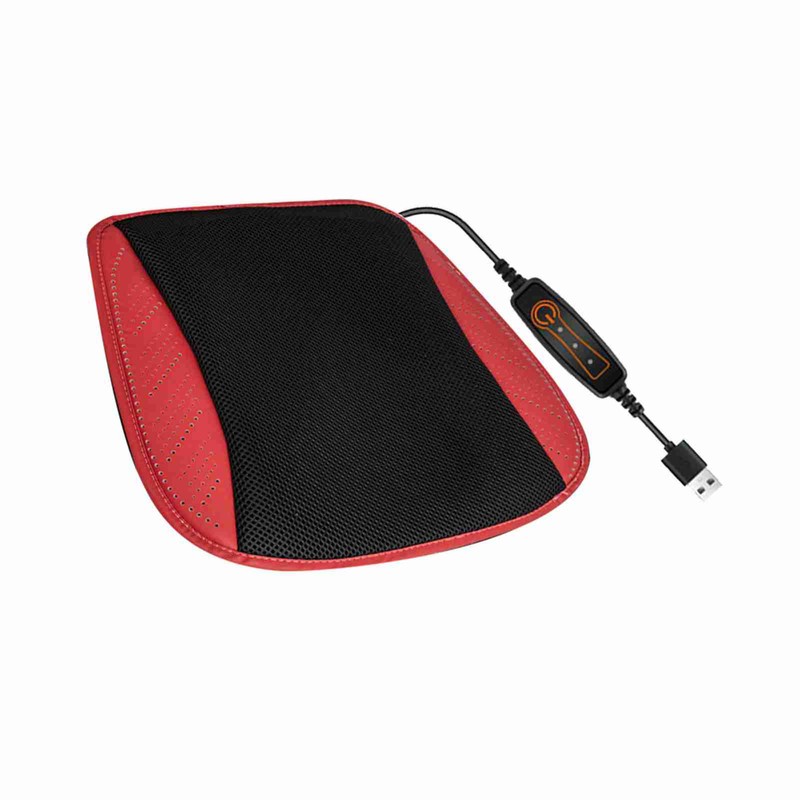 Ventilated Seat Cushion with USB Port, Summer Breathable Cooling Pad