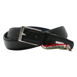 Orobianco ORB-01002 Men's Belt Pin Type Dress Belt, Made in Japan, Cowhide, Genuine Leather, Domestic Cowhide Leather, Casual, Business, Gift, Present [05] Black