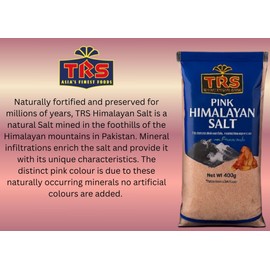 TRS Pink Himalayan Salt 400g | PACK OF 1 | Natural Salt | No Artificial colours | Suitable for Seasoning & Cooking.
