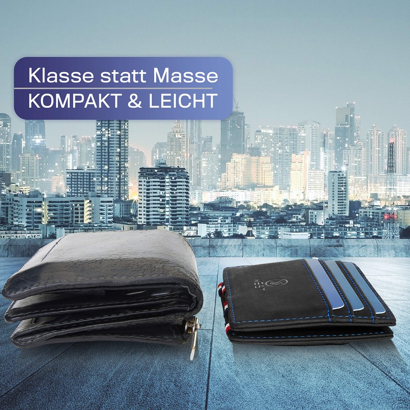 WEST® - Magic Thin Wallet with Coin Pocket, navy, rfid