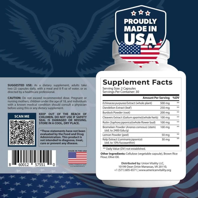 LymphaVive Lymphatic Drainage Supplements for Men & Women - Lymphatic