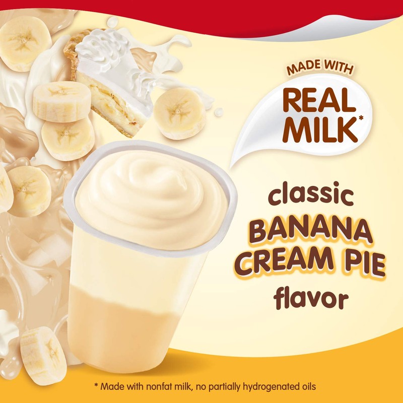 Snack Pack Super Size Banana Cream Pie Flavored Pudding Cups,