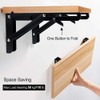 Hniuyun 2Pcs Folding Shelf Brackets, Heavy Duty Stainless Steel Shelf