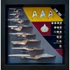 Ship & Combadge Display Shadow Box Star Trek, Enterprise, Large