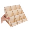 SHINEOFI Wooden Card Display Stand Display Shelves 3 Tiered Display