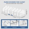 Eikovia 2 Pack Acrylic Purse Organizer for Closets, Shelf Dividers
