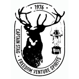 CAPTAIN STAG CS Design UM-1548 Oval Deer Lantern Sticker, 1.9 x 2.6 Inches (47 x 67 mm)