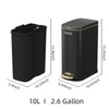 KSSKSS 2.6 Gallon Slim Bathroom Trash Can with Soft-Close Foot