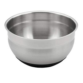 Grunwerg Stainless Steel Non-Slip Black Base Mixing Bowl, 18cm Diameter, 1.3L
