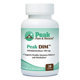 Peak Pure & Natural Peak DIM - Support Healthy Hormone & Estrogen Balance - Metabolism Support Supplement | 100mg - 30 Capsules