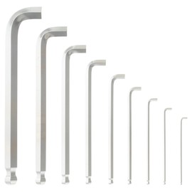 TONE BSB900S Underneck Short Ball Point L-Shaped Wrench Set, 9 Pieces Included