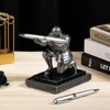 Knight Pen Holder with 2 Pens Resin Desk Organizers and