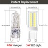 JERYJO G9 led Light Bulb,5w Replacement for 40w Halogen G9