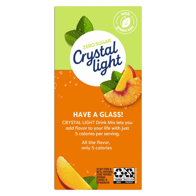 Crystal Light Peach Mango Green Tea Drink Mix, 10-Quart Canister