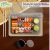 EcoQuality X-Large Compostable Sushi Trays with Lids - Natural Sugarcane
