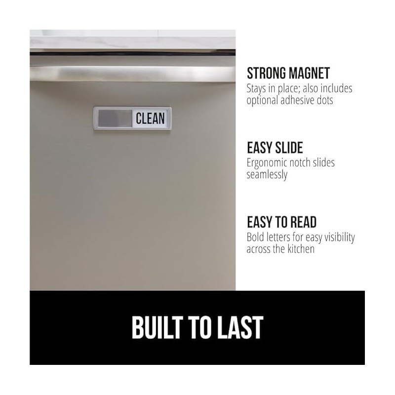 Jacsoii Mini Dishwasher Magnet Clean Dirty Sign, Strong Magnets, Universal