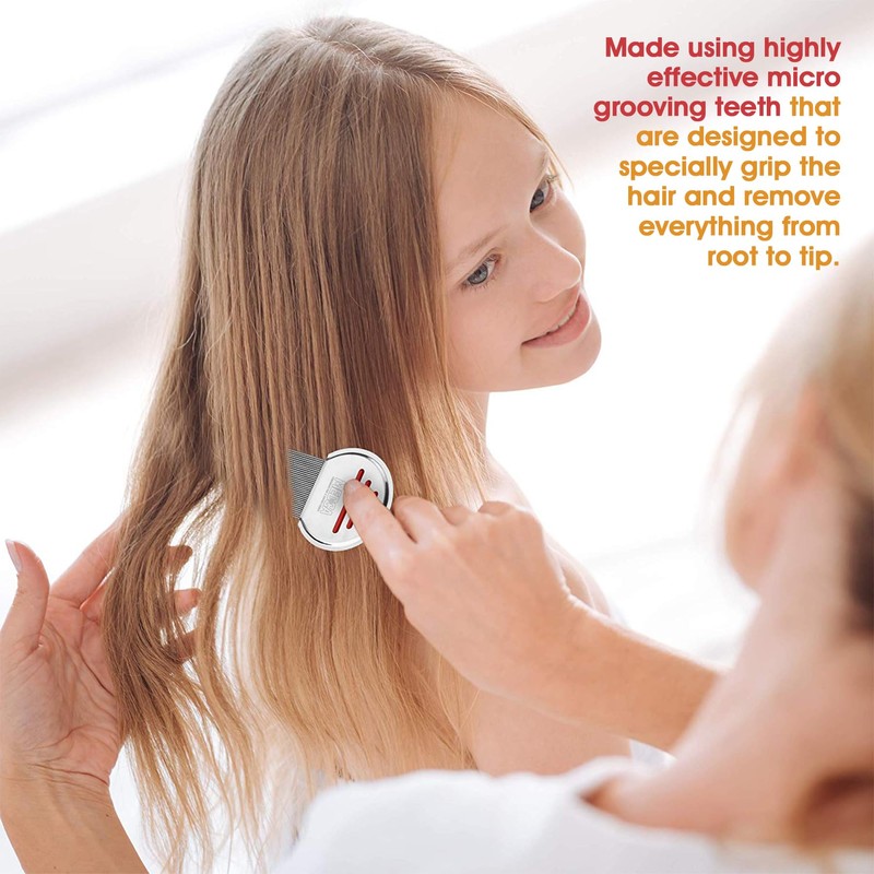 Lice Comb - (Pack of 2) Stainless Steel Professional Lice