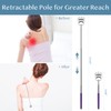 (4-Pack) Extendable Back Scratchers - Metal Claws with Telescopic Rubber