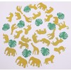 Jungle Animal Confetti Safari Themed Confetti Gold Glitter Zoom Shaped
