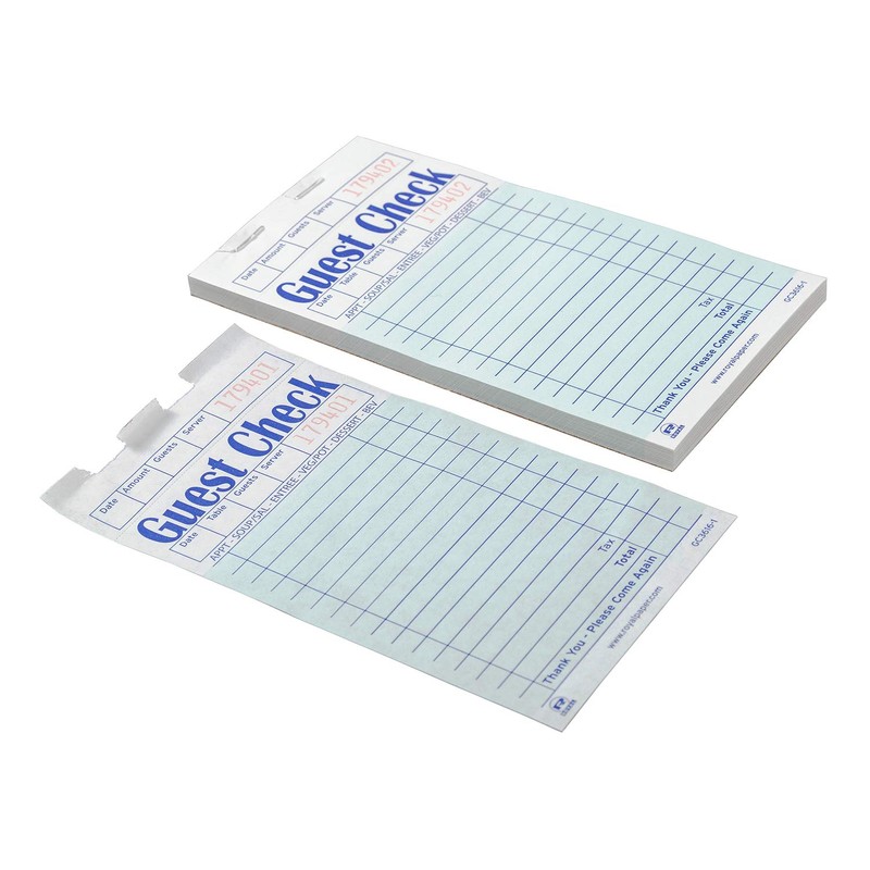 AmerCare Royal Green Pivot Point Guest Check Paper Receipt Book,