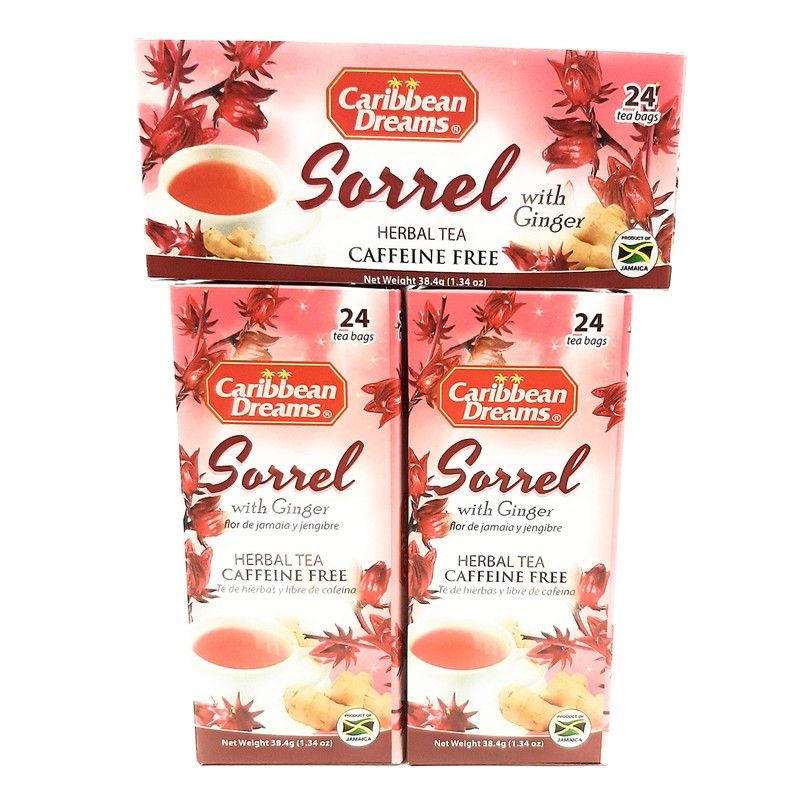 Caribbean Dreams Sorrel & Ginger Tea, 24 Tea Bags (Pack