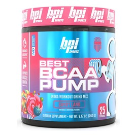BCAA PUMP Polvo BPI Sports Sabor Candy Land 267g 25 Porciones Vegano