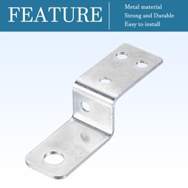 QUARKZMAN Furniture Shelf Z Shaped Corner Brace Plate Right Angle Bracket x 5 Pieces Wall Mounted Floating Support Hook Brackets [70 mm x 20 mm]