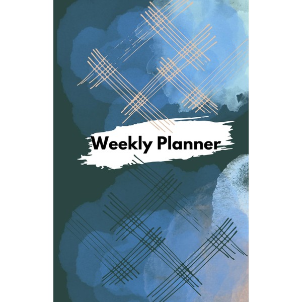 Weekly Planner: Blue - with daily half-hour schedule from 7