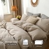 MooMee Bedding Duvet Cover Set 100% Washed Cotton Linen Like