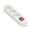 European Power Strip 3 Way ABS and Copper Multiple Outlet