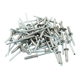 Marvexi 50 Pcs Stainless Steel Blind Rivet 3/16" x 3/4" Large Flange Pop Rivets, 3/8" Flange Diameter, 304 Stainless Steel Blind Rivets 3/16" Diameter x 3/4" Grip