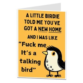 LimaLima New Home Card Congratulations Housewarming Funny Little Birdie Design