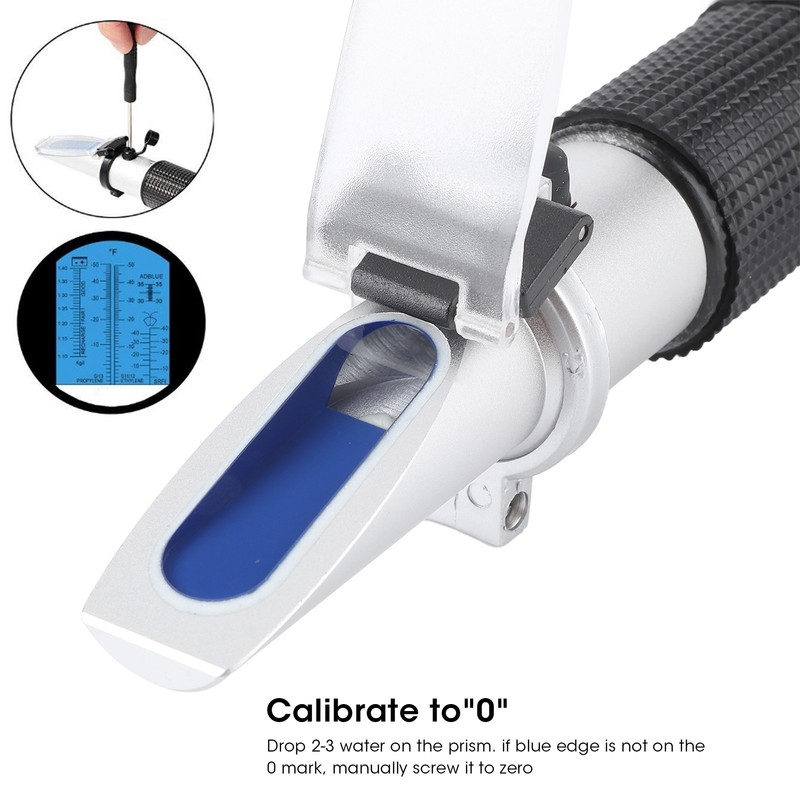 Automotive Antifreeze Refractometers Aluminium Alloy Freezing Point Temperature Tester Device