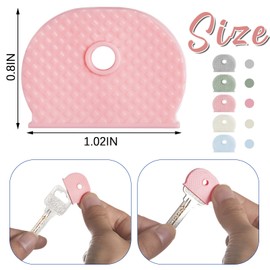 Blulu 80 Pieces Key Covers Caps Color Key Caps Tags Covers Set Plastic Key Identifier Rings Key Toppers for Keys Organization House Key(Morandi Color)
