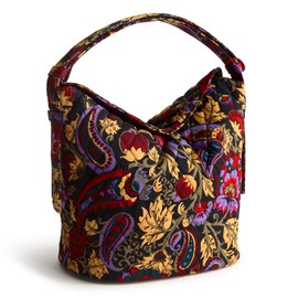 Vera Bradley Premium Cotton Astoria Shoulder Bag, Midnight Garden Paisley