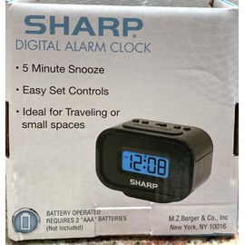 Sharp Compact Alarm Clock - Model: 93621