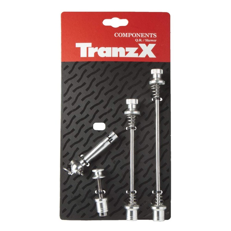 TranzX Components Quick Release Security Skewer Set - Silver