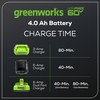 Greenworks 60V 4.0AH High Current (HC) Battery | Provides Fade-Free