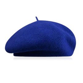 GIDWRIY French Classic Beret Women's Beret, Women's Wool, French Hat, Winter Hat, Beret Hat, Artist Hat, Pantomime, Berets for Spring, Autumn, Winter, Treasure Blue, 58
