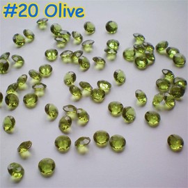 Time to Sparkle 5000 6MM Scatter Diamonds Table Crystals Acrylic Confetti Wedding Party (Olive)
