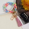 Chunky Chain Link Wristlet Keychain Acrylic Bangle Key Ring Bracelet