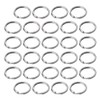 100 Pack Small Keyring Rings Hoops, 20mm /0.79 Inch Silver