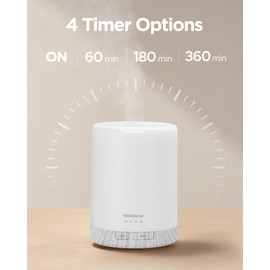 InnoGear 300ML Essential Oil Diffuser, Premium 5-in-1 Ultrasonic Aromatherapy Diffusers Scent Humidifier Aroma Diffuser Vaporizer Auto-Off Timer for Room Office Home, White, Medium