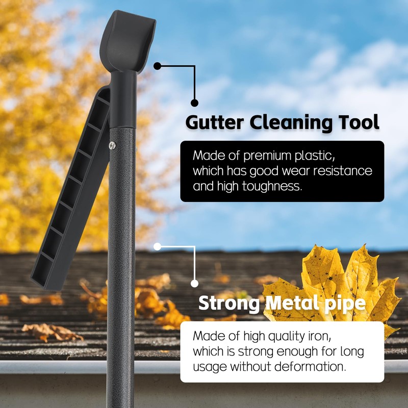 Gutter Cleaning Tools 7.7 FT, Rain Gutter Guards Cleaning Tool