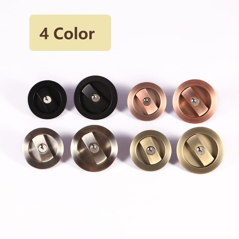 CCJH Invisible Barn Wood Sliding Door Gate Cup Handle Lock