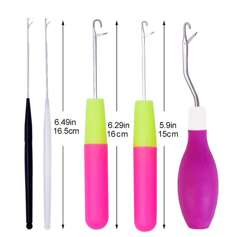 5 Sizes Latch Hook Kit, Crochet Hook Set, Hair Extension